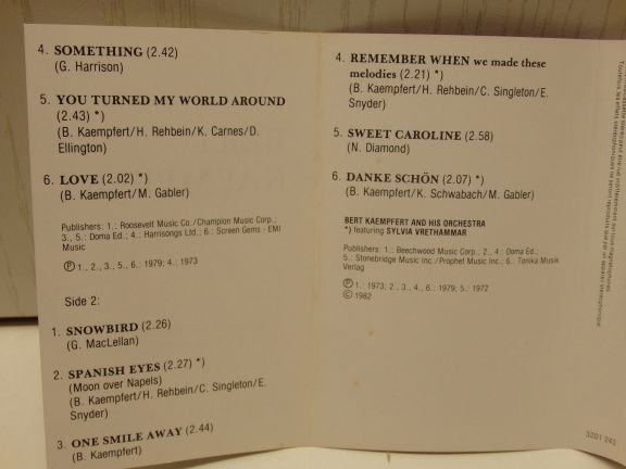 Cassettebandje - Bert Kaempfert - Music for the millions. - Afbeelding 3