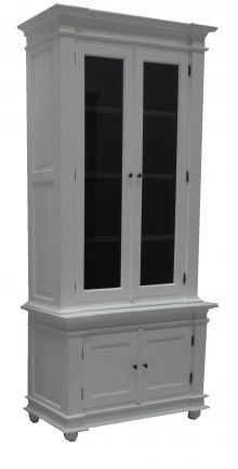 Buffetkast Lara wit - zwart 100 x 50/40 x 240cm - nr. 1