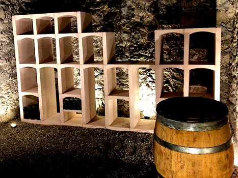 Vinicase stenen wijnrek, capaciteit 250 tot 10.000 flessen - 5