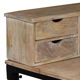 Industrial look bureau - schrijftafel 110x50x96 cm massief mangohout en staal - 8 - Thumbnail