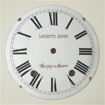 Antieke wijzerplaat, sign. Laperotte-Agogué à Savigny en Sancerre, in perfecte staat. - 1
