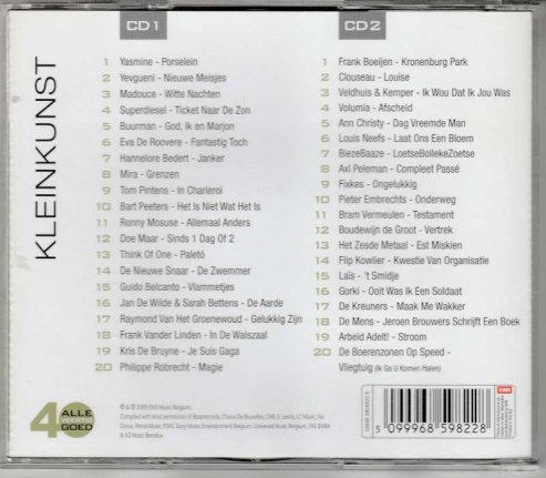 dubbel CD Alle 40 goed - Kleinkunst vol 1 - Afbeelding 2