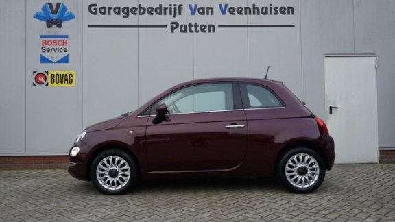 Fiat 500 - 1.2 69pk Lounge Pano.Dak Navi Led 16inch LM 1e Eigenaar NL auto 5439km *Bordeaux Metallic - 1