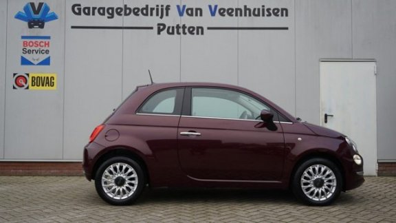 Fiat 500 - 1.2 69pk Lounge Pano.Dak Navi Led 16inch LM 1e Eigenaar NL auto 5439km *Bordeaux Metallic - 1