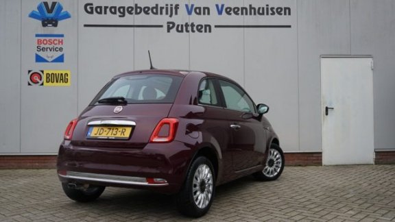 Fiat 500 - 1.2 69pk Lounge Pano.Dak Navi Led 16inch LM 1e Eigenaar NL auto 5439km *Bordeaux Metallic - 1