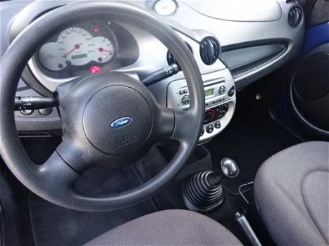 Ford Ka - 1.3 Cool&Sound, bj.2008, blauw, airco, APK tot 12/2019 en NAP uitdraai met 167272 km.stuur - 1