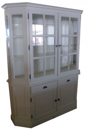 Buffetkast Elburg wit - wit 160 x 50 x 220cm schuine zijden - nr. 1