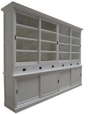 Grote white wash woonkamerkast wandmeubel 300cm breed - nr. 1