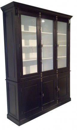 Hoge zwarte espagnoletkast / keukenkast 240cm hoog 190cm breed - nr. 1