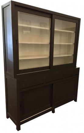 Strakke grijze desing wandkast greeploze laden 180cm breed - nr. 1