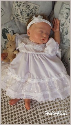 new baby vestje ceremonie new born voor doop bolero parel - Afbeelding 5