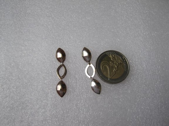 Zilveren oorbellen driedelig 3.7x0.7 cm - Afbeelding 6
