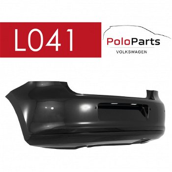 Achterbumper Volkswagen Polo (6R) BRILIANTSCHWARZ (L041) - 1