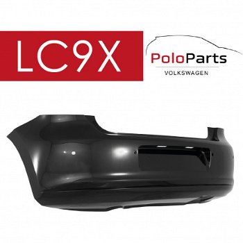 Achterbumper Volkswagen Polo (6R) DEEPBLACK (LC9X) - 1