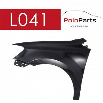 Spatbord linksvoor Volkswagen Polo 6R BRILIANTSCHWARZ (L041) - 1