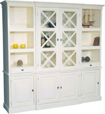 Buffetkast Heerde breakfront wit - wit 220 x 50 x 220cm - nr. 1