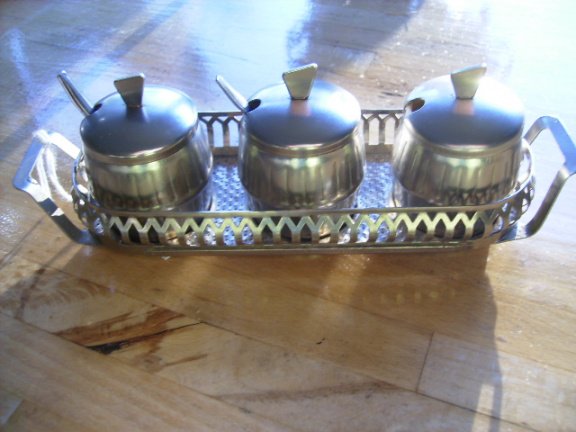 peper, zout en mosterdstelletje, jaren 70, vintage - nr. 1