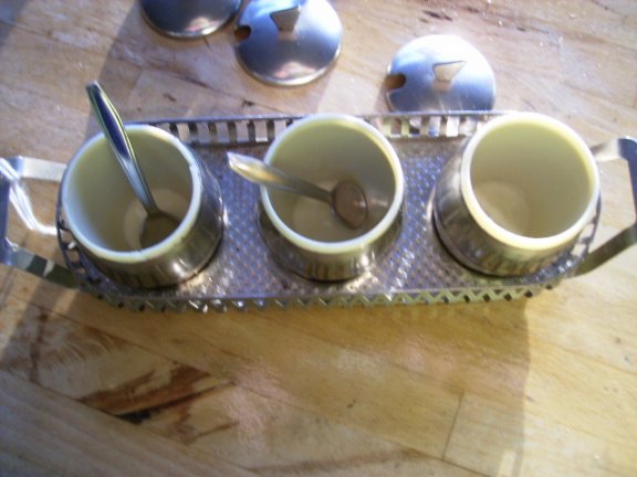 peper, zout en mosterdstelletje, jaren 70, vintage - Afbeelding 2