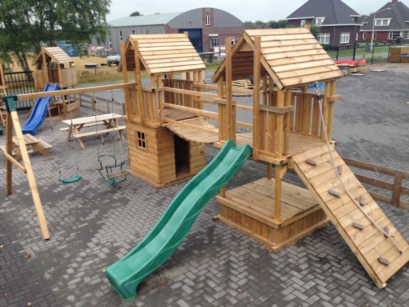 Speeltoestel Speelhuis Speeltoren Schommel Glijbaan - Afbeelding 6