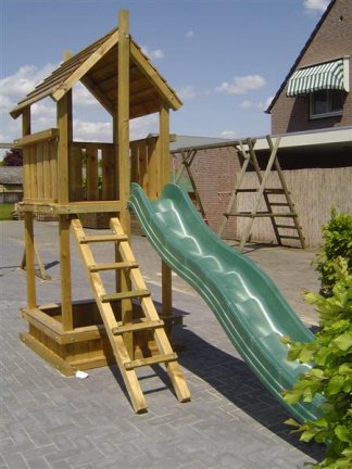 Speeltoestel Speelhuis Speeltoren Schommel Glijbaan - nr. 1