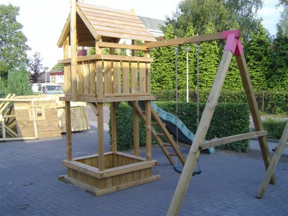 Speeltoestel Speelhuis Speeltoren Schommel Glijbaan - Afbeelding 5
