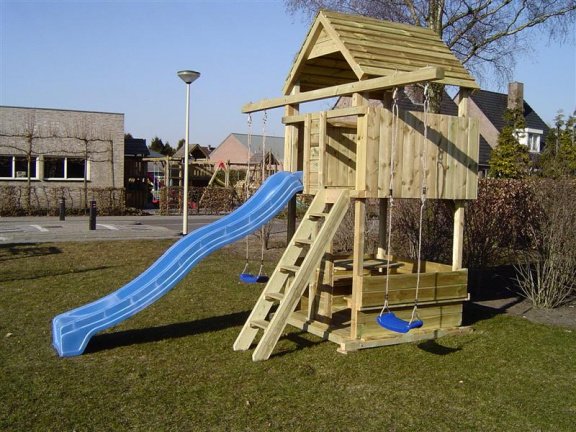 Speeltoestel Speelhuis Speeltoren Schommel Glijbaan - nr. 1