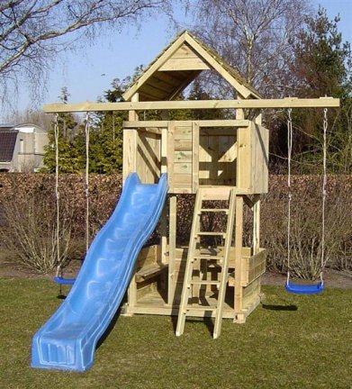 Speeltoestel Speelhuis Speeltoren Schommel Glijbaan - Afbeelding 2