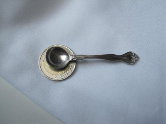 Zilveren broche antiek zout lepeltje Westmorland 6.2x1.7 cm - Afbeelding 7