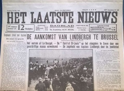 Krant HLN - Een Eeuw kranten 100 jaar voorpagina's - 7
