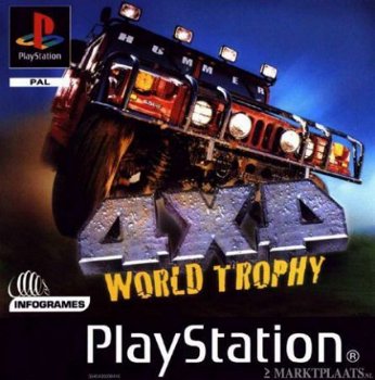 playstation 1 ps1 4 x 4 world trophy - 1