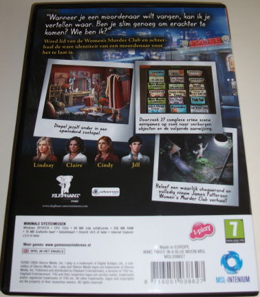 PC Game *** WOMEN'S MURDER CLUB *** Twice in a Blue Moon - Afbeelding 2