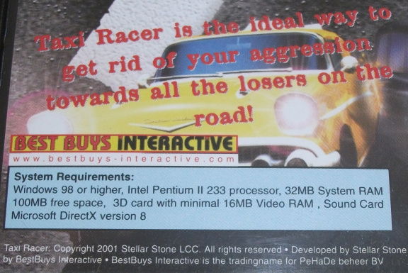 PC Game *** TAXI RACER *** Braking is for losers! - Afbeelding 3