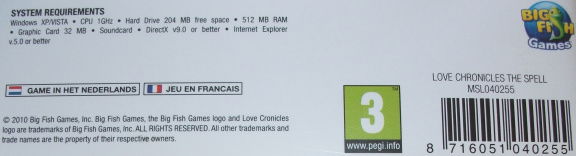 PC Game Big Fish *** LOVE CHRONICLES *** The Spell - Afbeelding 3