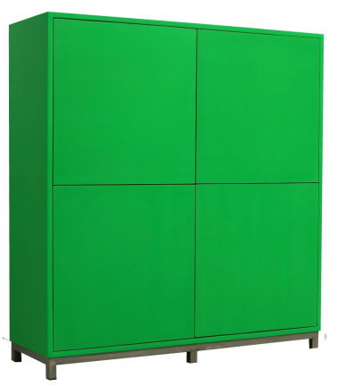 Kubuskast appeltjesgroen onderstel staal 160 x 50 x 170cm - nr. 1