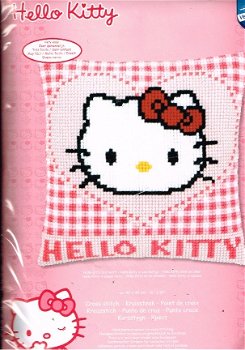 SALE HELLO KITTY VOORBEDRUKT BORDUURPAKKET (KUSSEN) HELLO KITTY IN HART 211 - 1