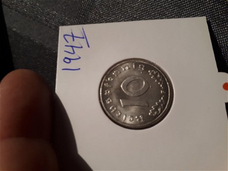 munt duitsland 10 pfennig 1947 - 1