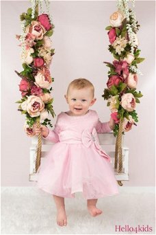 roze bruidsmeisjeskleedje feestjurk kinderbruidskleding Louise