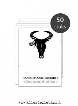 Persoonlijke sieraden kaartjes handgemaakt buffalo A7 - 50 stuks - 1