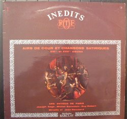Airs de cour et chansons satiriques - 16ème et 17ème Siècle - LP