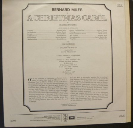 A Christmas Carol - Bernard Miles - kinderLP - 1960 engelstalig - Afbeelding 2