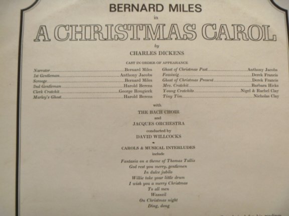 A Christmas Carol - Bernard Miles - kinderLP - 1960 engelstalig - Afbeelding 3