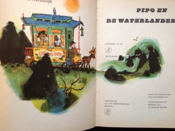 Pipo en de Waterlanders - 1e druk 1965 - hardcover - Afbeelding 2