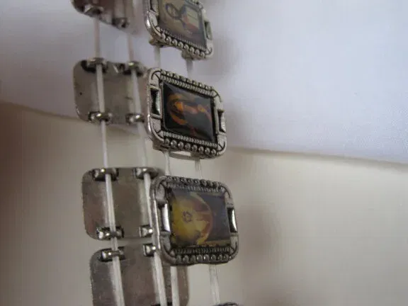 Armband zilverkleurig 12 religie iconen 5.4 cm - Afbeelding 5