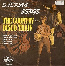 singel Saskia en Serge - The country disco train / Goodbye las vegas