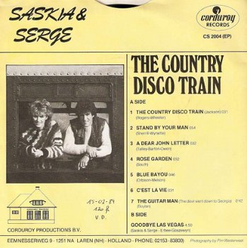 singel Saskia en Serge - The country disco train / Goodbye las vegas - 2