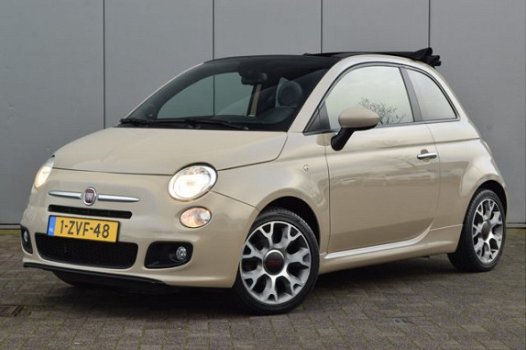 Fiat 500 C - 0.9 TwinAir Turbo 500S Clima Airco Sportstoelen Interscope Sound - 1