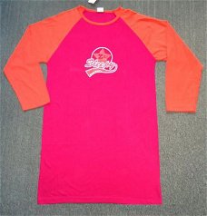 Nieuw !!  BIG SHIRT Cyclaam/Oranje maat XL