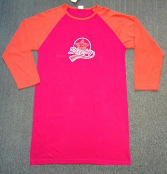 Nieuw !! BIG SHIRT Cyclaam/Oranje maat M - 1