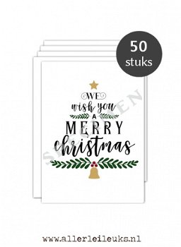 Persoonlijke kerst kaarten december eigen tekst - 10 stuks - 5