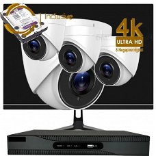 Ultra HD 4K(8 Mega pixel)compleet camerasysteem,incl.4K tft